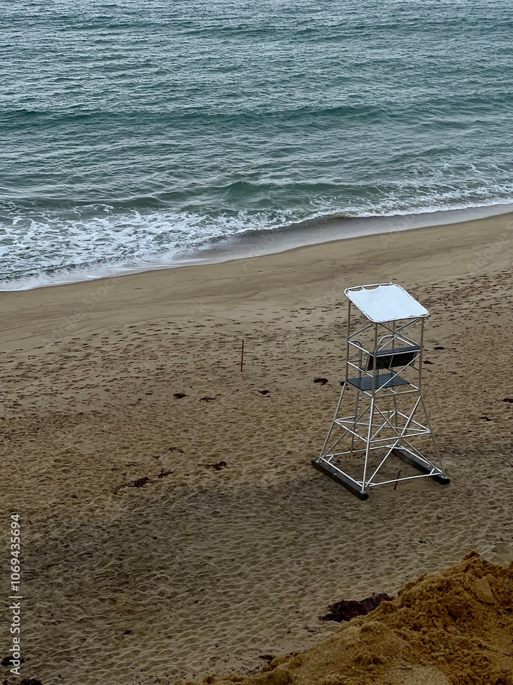 Serene Stillness: A Cold and Overcast Day at the Beach Serene Stillness: A Cold and Overcast Day at the Beach