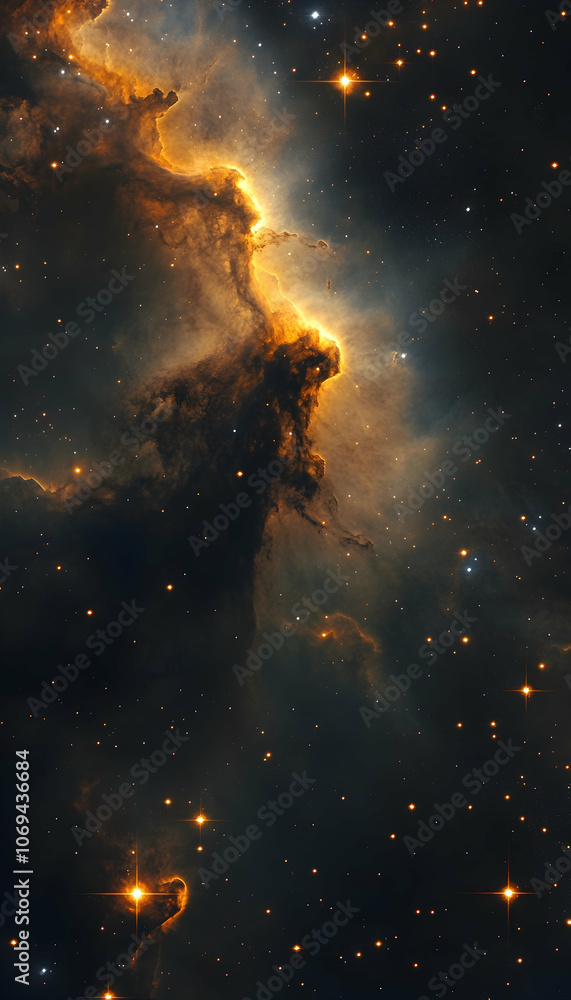 Fototapeta premium Colorful Galaxy Nebula Background in Space with Stars -