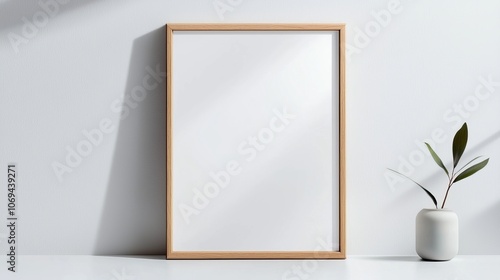 Modern whiteboard with a light wooden frame, isolated on bright white background, no reflections, sleek and professional, high contrast