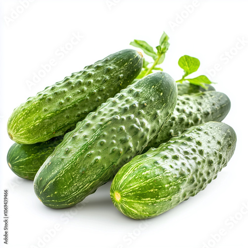 Cucumbers isolated on white background