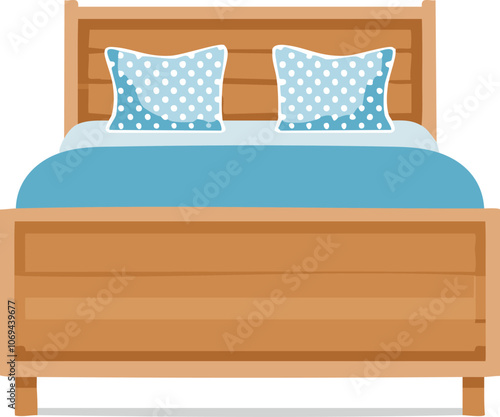 bed with pillows