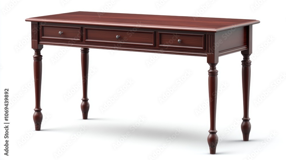 Elegant wooden desk with drawers and classic design Elegant wooden desk with drawers and classic design