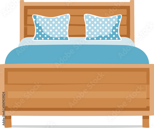 bed with pillows