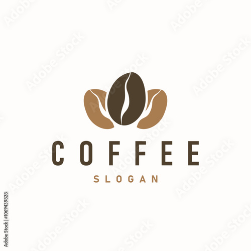 vintage retro design logo coffee bean drink simple concept illustration template