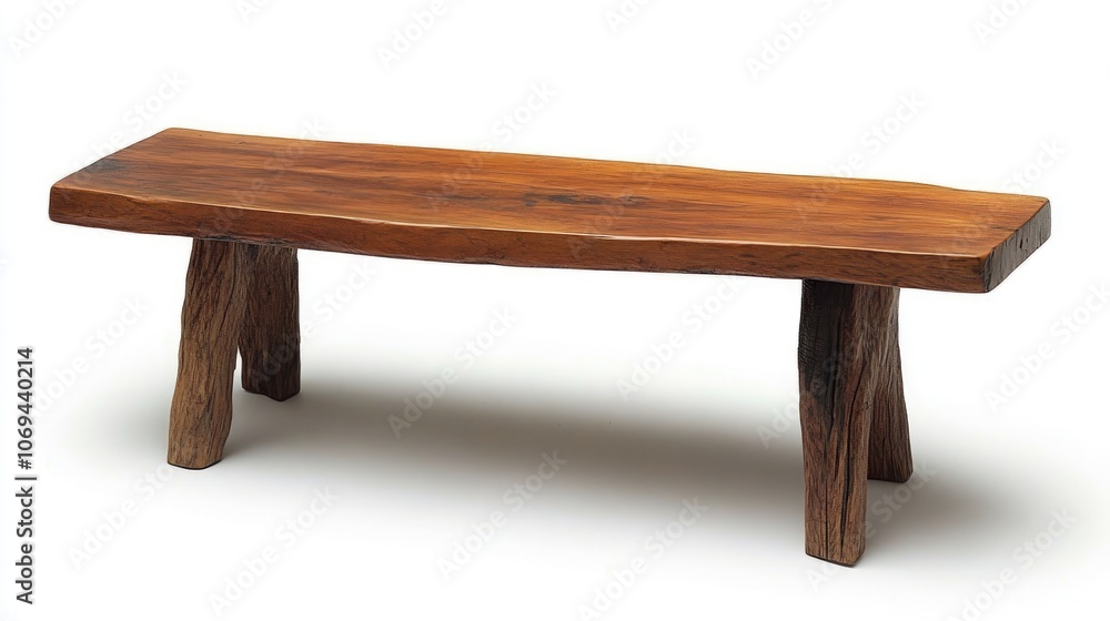 Rustic Wooden Bench with Unique Grain Patterns Rustic Wooden Bench with Unique Grain Patterns