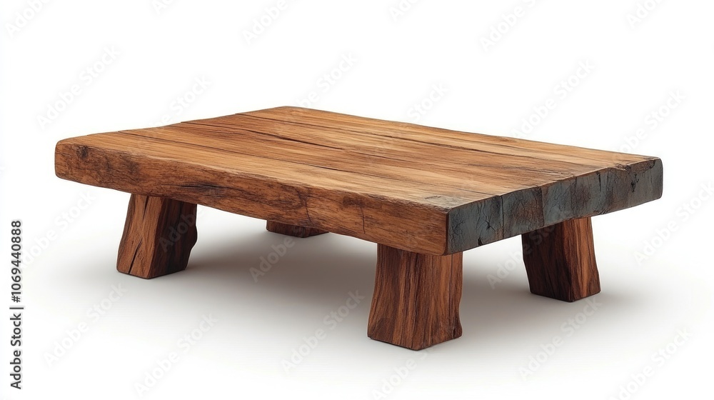 Rustic Wooden Coffee Table with Natural Finish Rustic Wooden Coffee Table with Natural Finish
