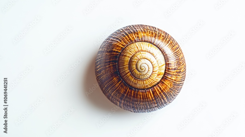 Close-Up of a Spiral Shell on White Surface Close-Up of a Spiral Shell on White Surface