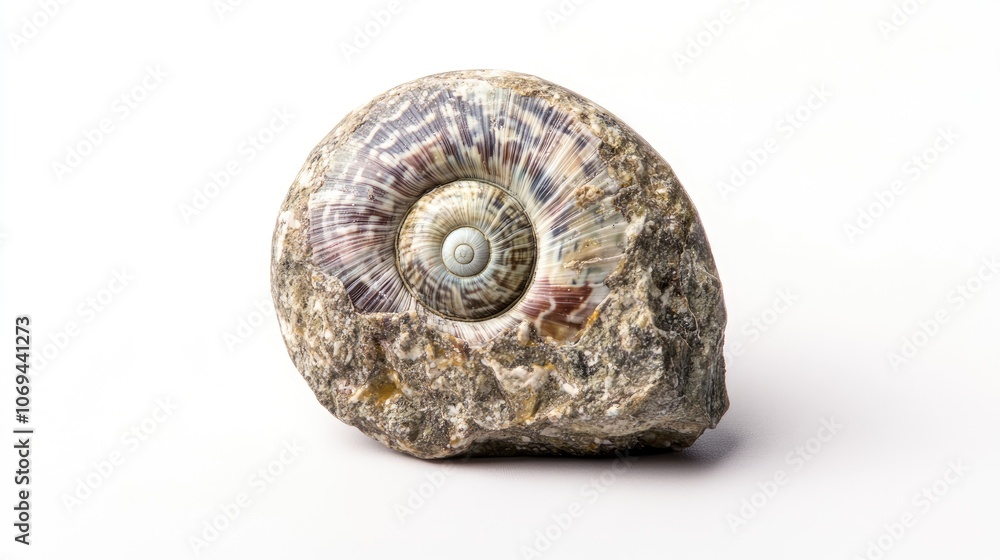 Beautiful Nautilus Shell on White Background Beautiful Nautilus Shell on White Background