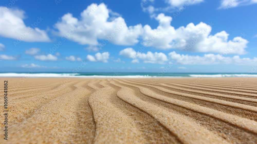 Enjoy the serene beauty of sandy beach ripples, where the ocean meets the sky, evoking a sense of calm and tranquility. Enjoy the serene beauty of sandy beach ripples, where the ocean meets the sky, evoking a sense of calm and tranquility.