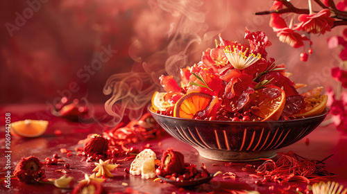 Chinese New Year themed food, food photography photo