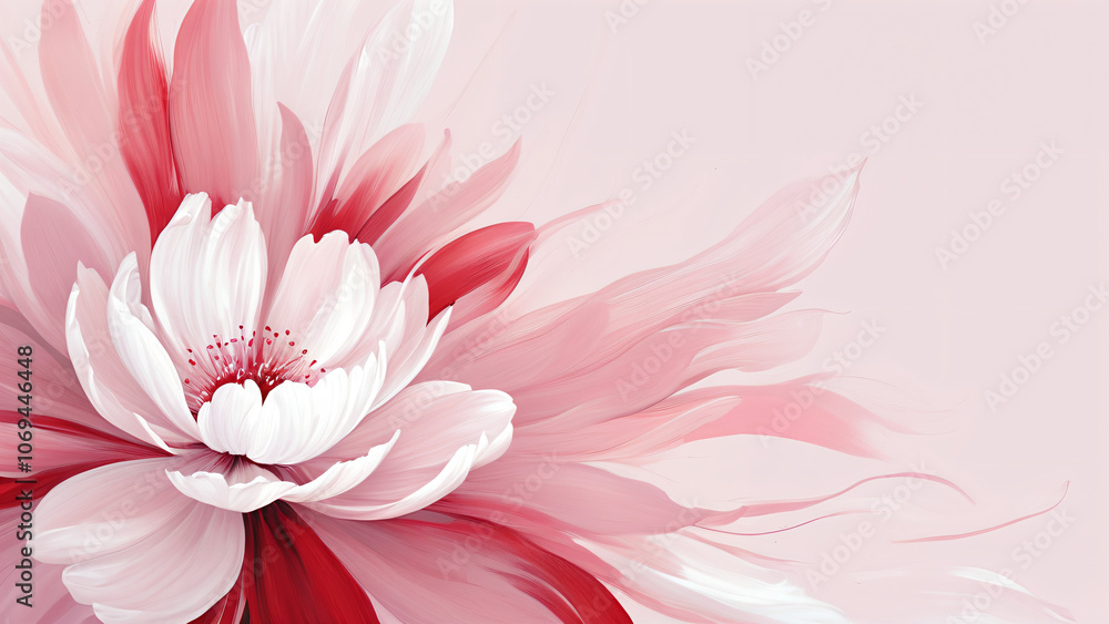 pink flower with white and red petals pink flower with white and red petals