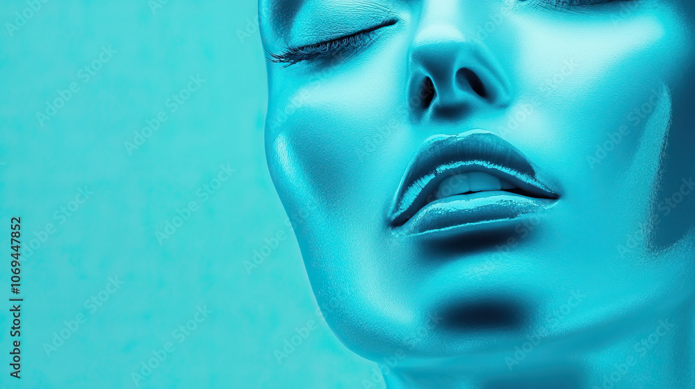 Stylized Blue Mannequin Set Against a Vibrant and Colorful Background for Artistic Appeal Stylized Blue Mannequin Set Against a Vibrant and Colorful Background for Artistic Appeal