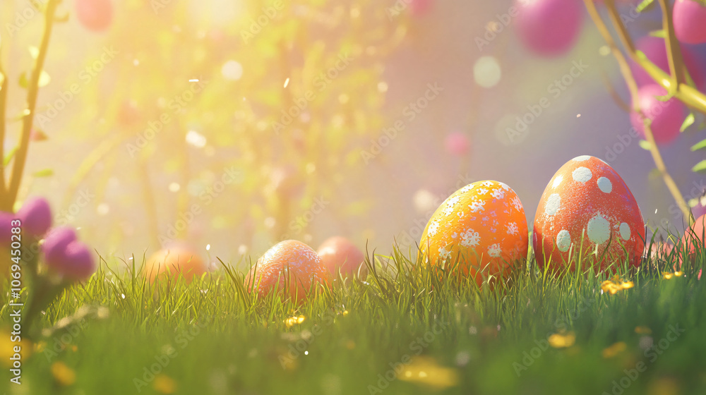 Abstract Easter egg hunt scene with a soft focus background.Abstract Easter egg hunt scene with a soft focus background. Abstract Easter egg hunt scene with a soft focus background.Abstract Easter egg hunt scene with a soft focus background.