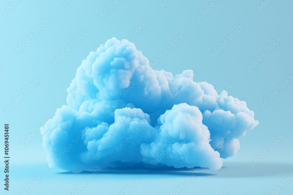 A serene blue cloud floating against a pastel sky, creating a calming and dreamy atmosphere in a digital art setting A serene blue cloud floating against a pastel sky, creating a calming and dreamy atmosphere in a digital art setting