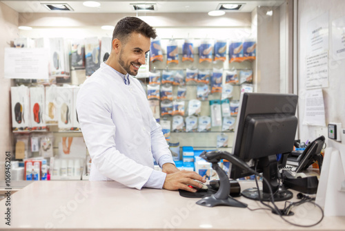 Wallpaper Mural Orthopedic Supply Store Clerk Assisting Customers Torontodigital.ca