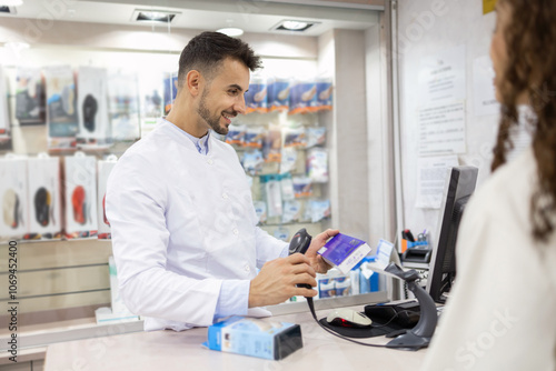 Wallpaper Mural Orthopedics Supply Store Checkout with Smiling Staff Member Torontodigital.ca