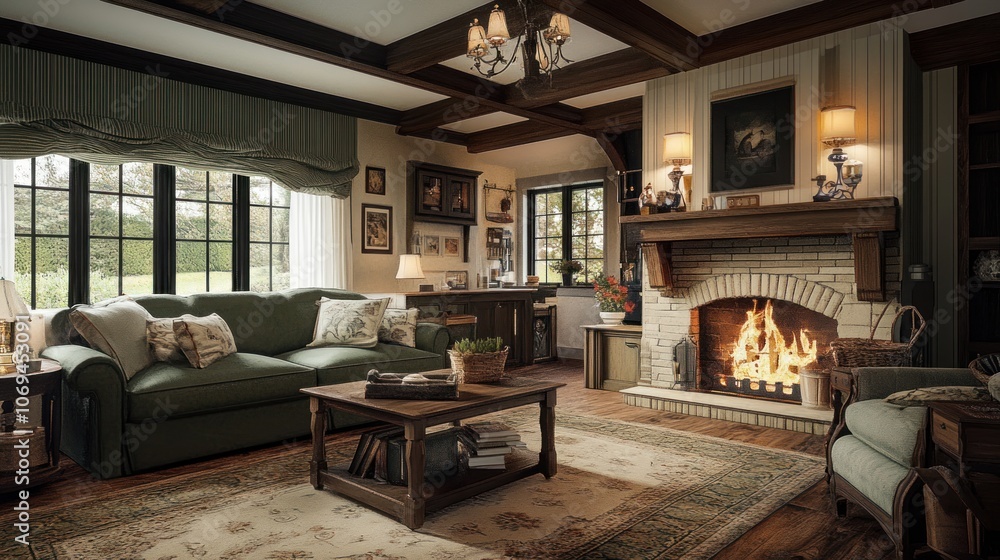 Cozy Living Room with Fireplace Cozy Living Room with Fireplace