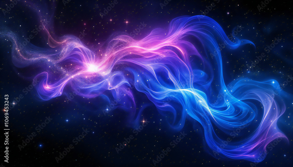 Obraz premium abstract background with glowing stars
