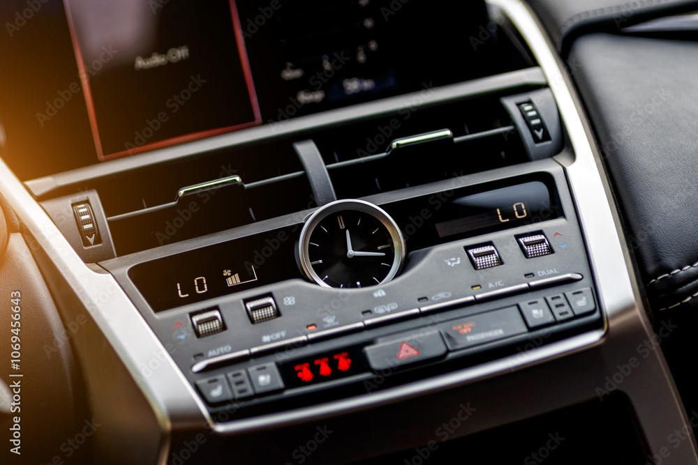 Dashboard, inner workings of a car.Modern car interior details. Car detailing. Dashboard, inner workings of a car.Modern car interior details. Car detailing.