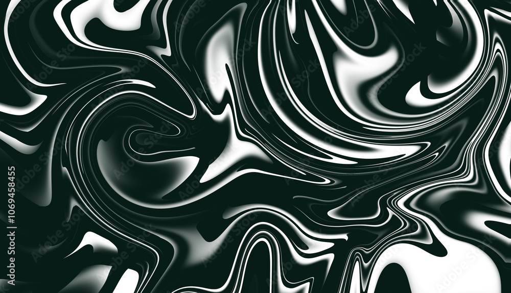 black and white with a soft green wave background black and white with a soft green wave background