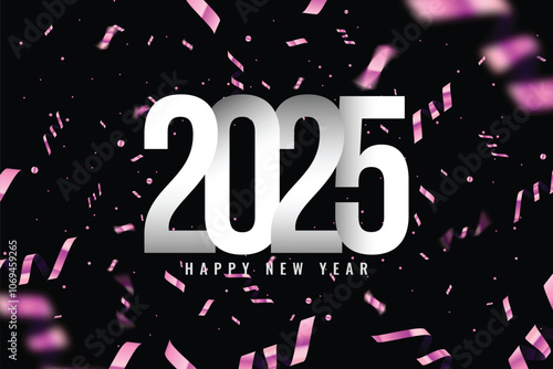 Happy new year 2025 wishes celebration background