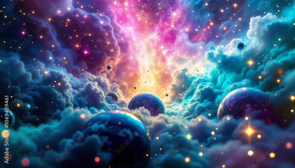 Fototapeta premium life of space abstract background