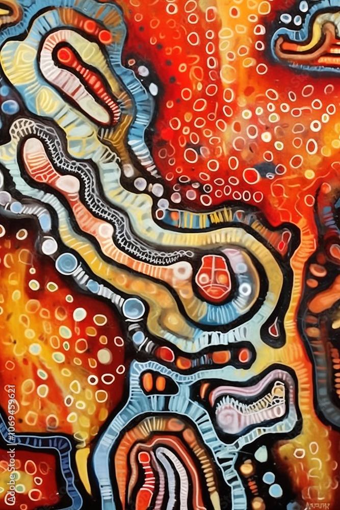 Raw style Colorful abstract painting Raw style Colorful abstract painting