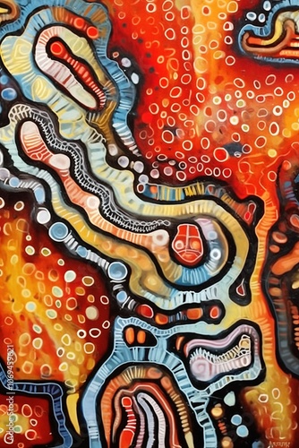 Wallpaper Mural Raw style Colorful abstract painting Torontodigital.ca