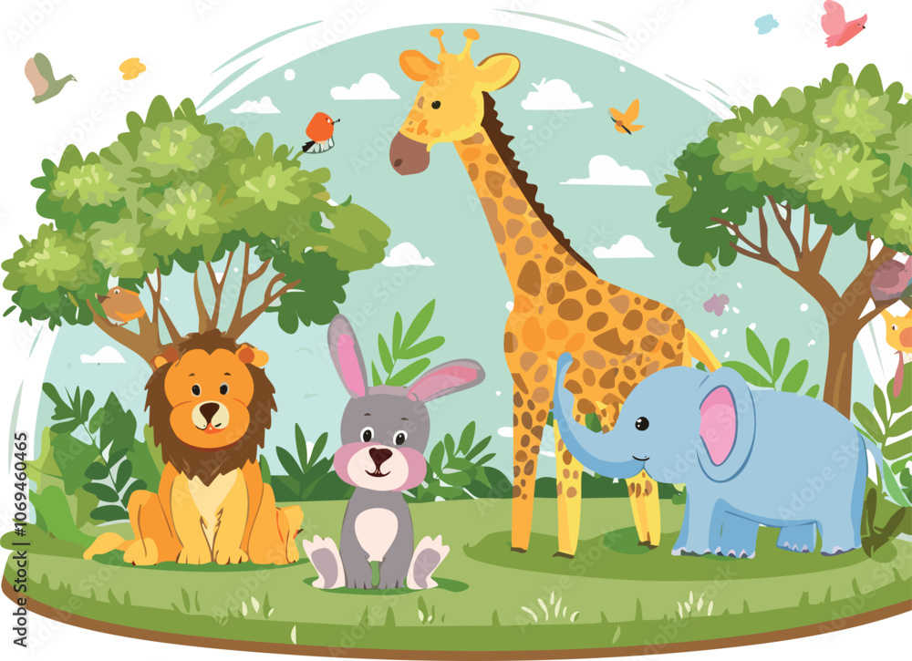 Obraz premium animals in the jungle