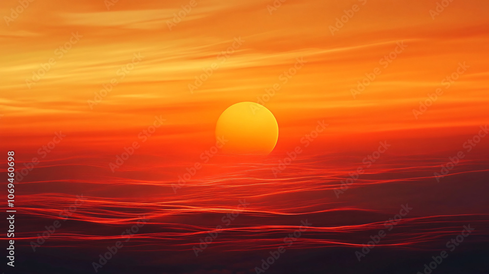 Abstract orange sunrise with smooth gradients and bright hues. Abstract orange sunrise with smooth gradients and bright hues.