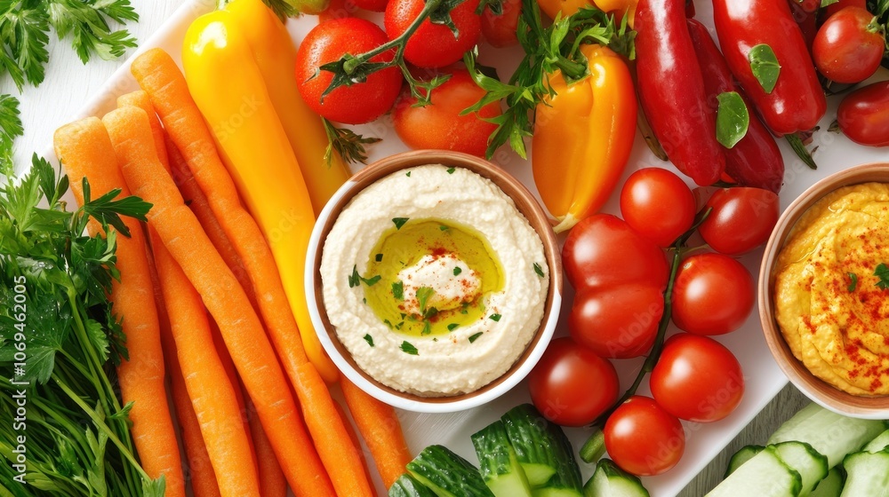 Healthy Veggie Platter with Hummus Healthy Veggie Platter with Hummus