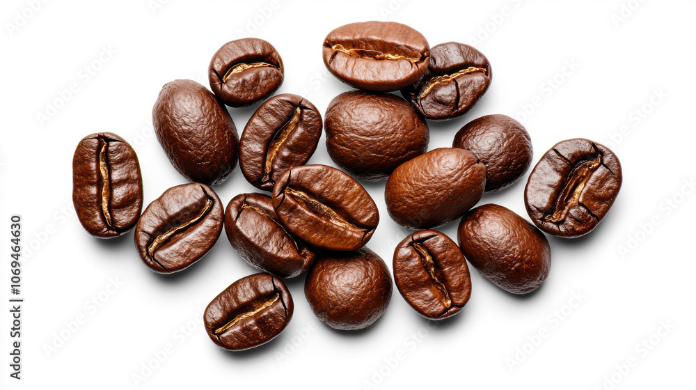 Coffee beans on transparent background Coffee beans on transparent background