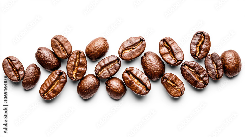 Coffee beans on a transparent background Coffee beans on a transparent background