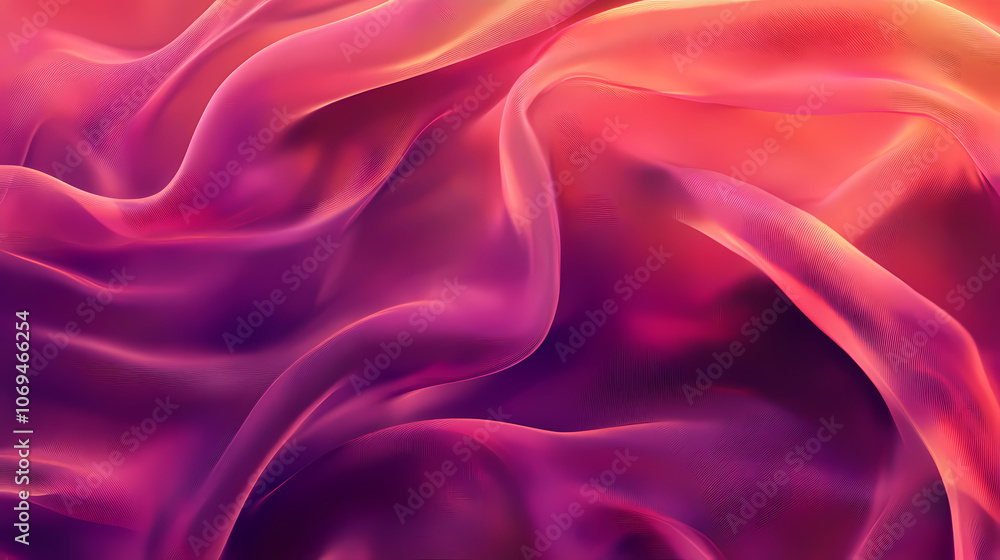 Obraz premium Organza fabric texture with a translucent quality, suitable for elegant and ethereal product presentations. , minimalism,. Ethereal. Illustration