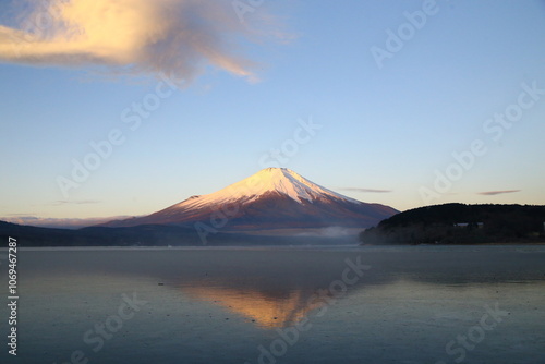 
河口湖と富士山