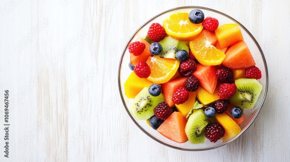 Fresh Fruit Salad in a Bowl Fresh Fruit Salad in a Bowl