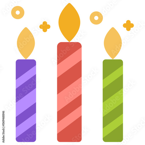 candle flat icon