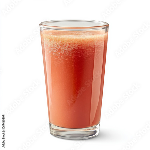 Wallpaper Mural A glass of fresh watermelon juice, isolated on a white background, emphasizing a refreshing summer drink Torontodigital.ca