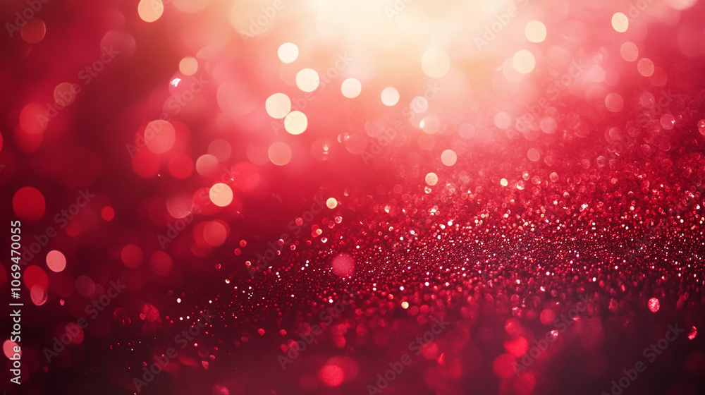 Abstract Background of Shimmering Red Glitter, Capturing Vibrant Sparkle and Dynamic Festive Atmosphere Abstract Background of Shimmering Red Glitter, Capturing Vibrant Sparkle and Dynamic Festive Atmosphere