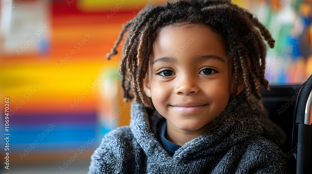 Smiling Boy with Dreadlocks, Portrait Photo Smiling Boy with Dreadlocks, Portrait Photo