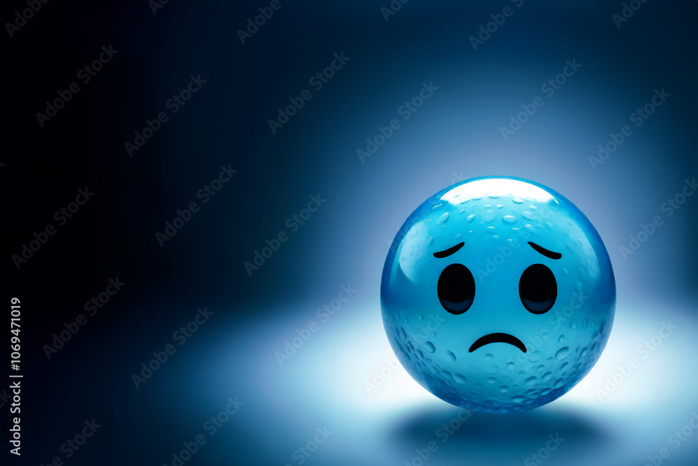 Expressive Sad Emoji, Emotional Icon, Expressive Sad Emoji, Emotional Icon,