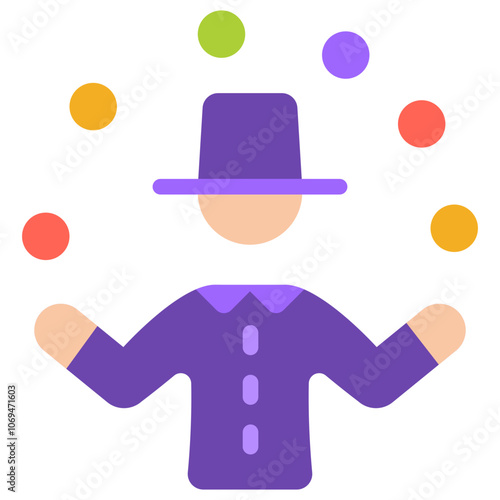 juggle flat icon