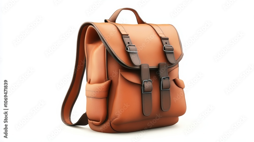 Naklejka premium illustration for a stylish backpack isolated on transparent background 