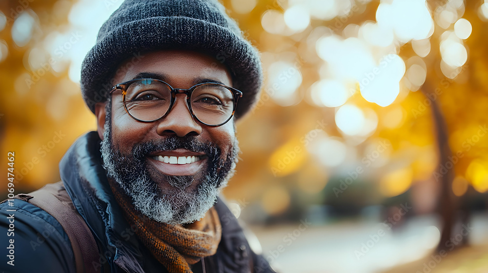 Smiling Man in a Gray Beanie Photo Smiling Man in a Gray Beanie Photo