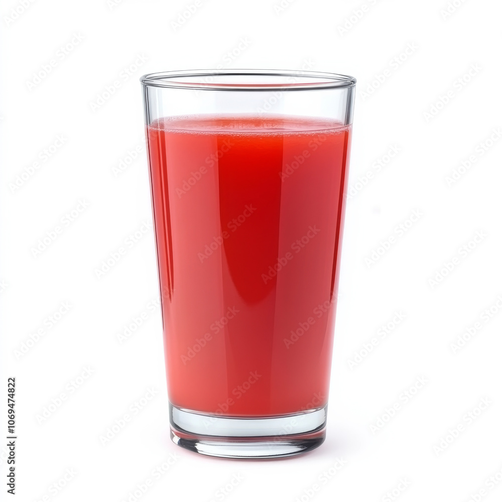 A glass of watermelon juice, isolated on a white background, emphasizing a refreshing summer drink A glass of watermelon juice, isolated on a white background, emphasizing a refreshing summer drink