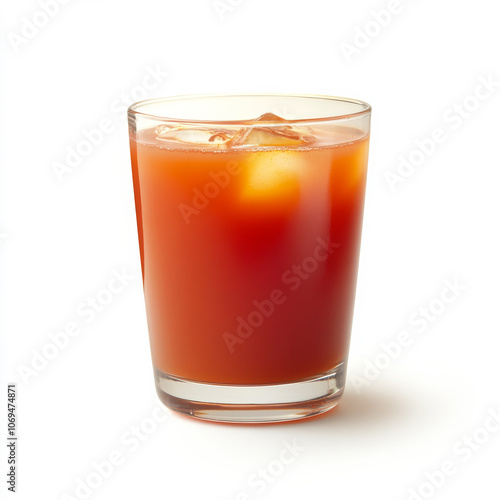 Wallpaper Mural A glass of spicy tomato juice, isolated on a white background, showcasing a bold and zesty drink Torontodigital.ca