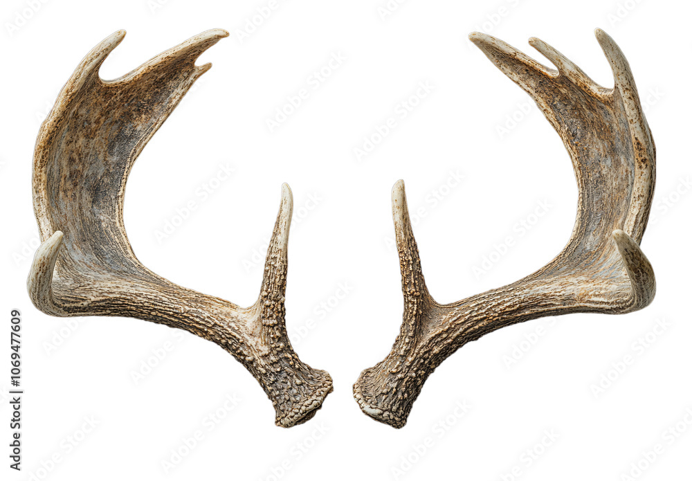 Fototapeta premium Close-up of Deer Antlers: A Natural Trophy
