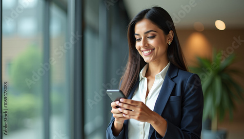 Business Woman Using Smartphone