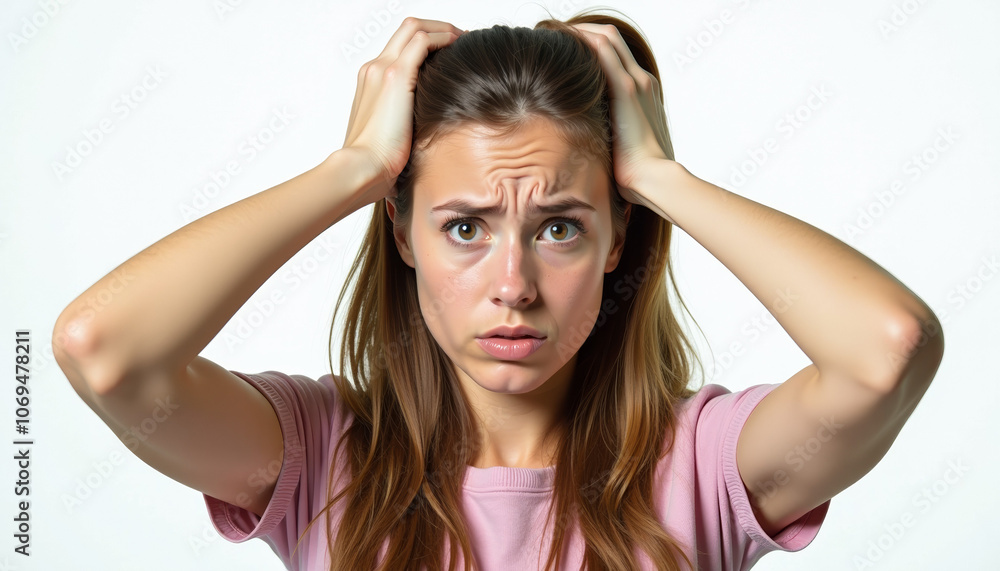 Woman Experiencing Stress and Anxiety Woman Experiencing Stress and Anxiety