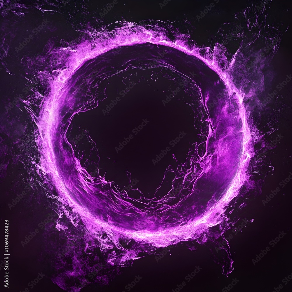 Naklejka premium a purple circle core that looks magical